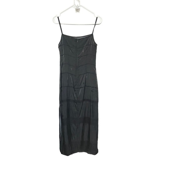 𝅺tintoretto Tomas Breton Grey Pewter Strappy Sheer Floral Maxi Party Dress, 8 - Picture 2 of 10